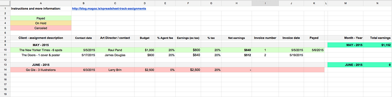 Track Your Assignments, Invoices and Earnings with This Spreadsheet